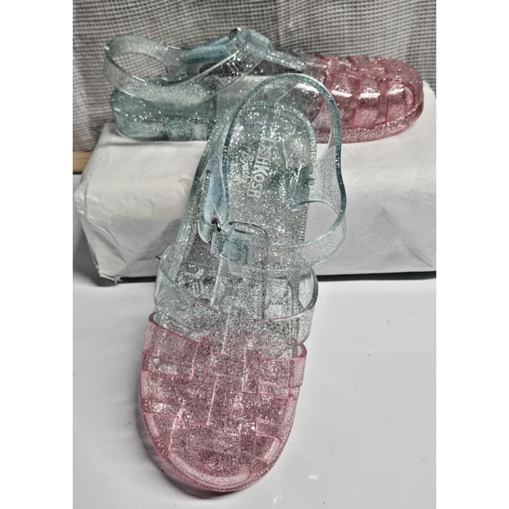 OSHKOSH B'GOSH girl Marie Jelly glitter sandal pink US‎ 12M/Eur 30/CM18.1